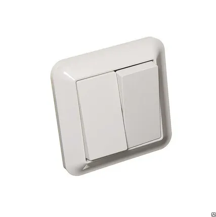 Фото №0 Выключатель двухклавишный Schneider Electric M-TREND с/у белый