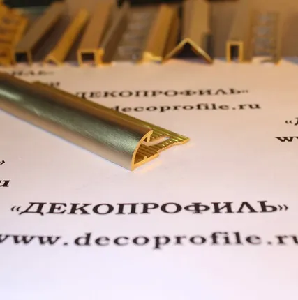 Фото №0 Угол внешний Progress латунь 2,7 м - Латунь шлифованная - 8 мм