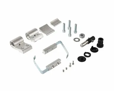 фото Петля дверная втулочная 2-х секционная, м/о 63 мм, крепление на хол. профиль, неокраш.