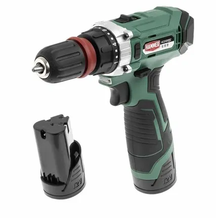 Фото №0 Аккум.дрель Hammer ACD122QC 12В 2х2Ач LiION 10мм 0-350/0-1400об/мин 28Нм