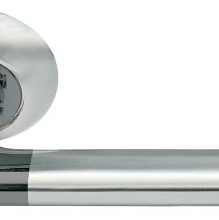 Фото №0 Ручка дверная MH-03 SN/BN "Колонна" 1/20 "Morelli"бел.никель/черный никель