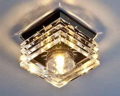 фото Светильник встраиваемый G4 495 черный/прозрозрачный Elektrostandard