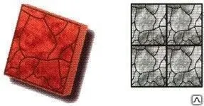 фото Пластиковая форма «ALPHA» Польша Квадрат Дикий камень