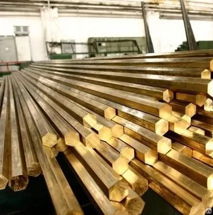 Фото №0 Шестигранник латунный 16 мм ЛС59-1 ГОСТ 2060-2006