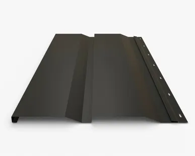 фото Сайдинг Металлический сайдинг «Корабельная доска» Premium, 0.5 мм RAL 9005, Черный янтарь