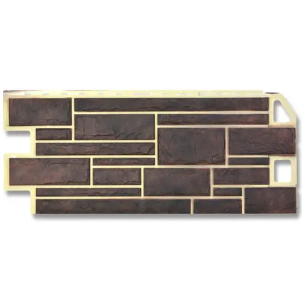 Фото №0 Фасадная панель (АП) "КАМЕНЬ" Жженый 1140*480 мм (раб.размер 1010*450)