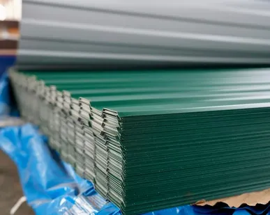 фото Профлист С-8 / зеленый / 0.45 мм. - RAL 6005 / Зеленый мох - Глянцевая - с ЛКП - Первый - С-8 - Индивидуальные - Опт (от 100 листов / от 200 м.пог.)