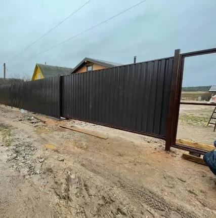 Фото №0 Откатные ворота