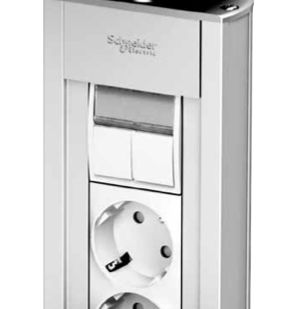 фото Schneider Electric Выдвижной розеточный блок на 4 розетки (пустой) ISM20401