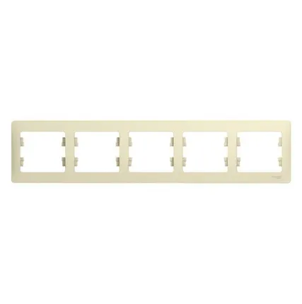 Фото №0 Рамка 5-м Glossa горизонт. беж. SchE GSL000205
