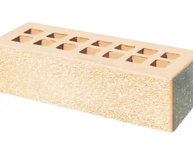 фото Кирпич лицевой керамический «Слоновая кость» «Пена» пустотелый Евро 0.7НФ