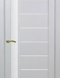 фото Дверь межкомнатная остекленная Турин 554.21 мателюкс (80х200см) Белый снежный
