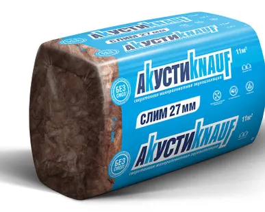 фото Утеплитель KNAUF АкустиKNAUF СЛИМ AS+  034 920*600*27 мм 20 плит