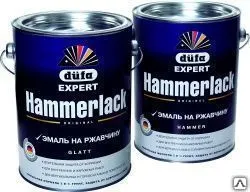фото Dufa Expert Эмаль HAMMERLACK на ржавчину гладкая, белая 750мл.