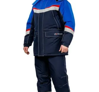 фото Костюм зимний «Мега-ОйлСтат» для защиты от нефти и нефтепродуктов, повышенных температур, растворов кислот и щелочей, воды, воздействия статического электричества, механических воздействий и ОПЗ