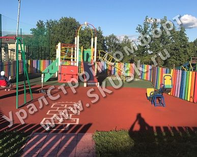 фото Безопасное покрытие детской площадки