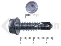 Фото №0 Саморез кровельный, DIN7504K, цинк, без шайбы, РТ-3, 6,3х25 К КРЕП-КОМП (3500шт)