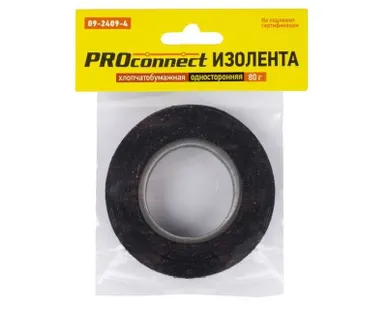 фото Изолента х/б 18мм двусторонняя 11.3м 80г Proconnect 09-2409-4