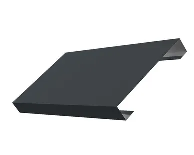 фото Ламель лицевая 125 жалюзи Texas 0,5 Velur RAL 7016 антрацитово-серый