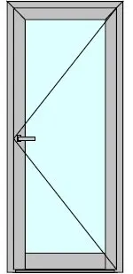 фото Дверь алюминиевая внутренняя "холодная" Вариант 5
