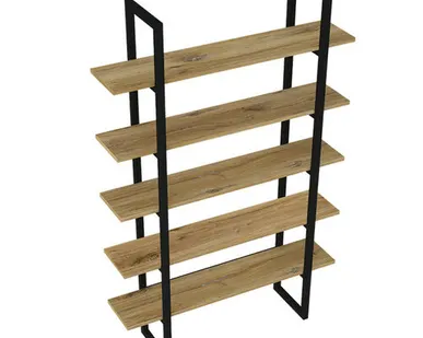 фото полка-стеллаж Бастет 1200х310х1710мм Дуб Флагстафф ЛДСП/металл