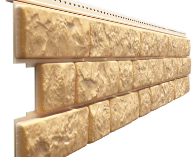 фото Виниловый сайдинг под камень Docke Bergart цвет Пекан, 0,52 м2, 1809×285 мм