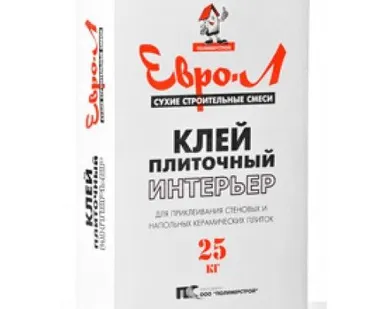 фото Клей Евро-Л "ИНТЕРЬЕР" 25кг, для внутренних работ