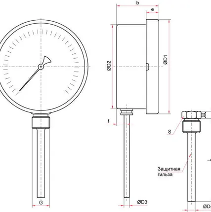Фото №0 ТБ-80-100  (0  +120°C)  кл.1,5 -Р