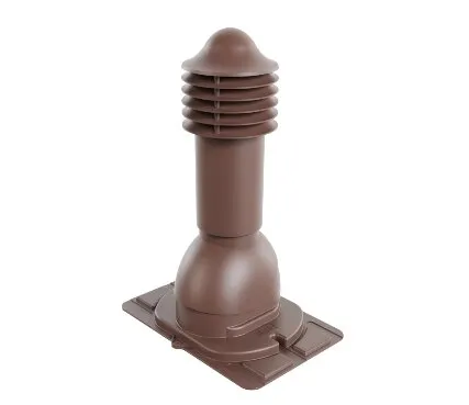 Фото №0 Труба вентиляционная Viotto с универсальным проходным эл. , d-110, h-550 не утепленная (RAL 8017)