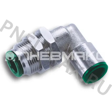 Фото №0 10L0800 - Фитинг - соединитель цанговый угловой с монтажными гайками под трубку 8мм