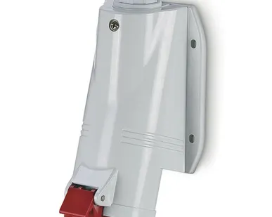 фото Розетка силовая 3-ф, 32A, 400V, IP44 (4-п, настенная)...