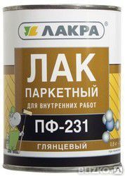 фото Лак ПФ-231 паркетный алкидный (Лакра), 1,8 кг