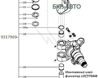 фото Ремкомплект шкворня на сторону GIGANT 709317969