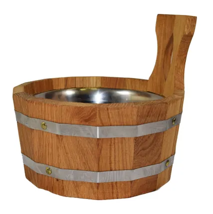 Фото №0 Ковш WoodSon 2 л из дуба, с нержавеющей вставкой (арт. WK9)