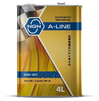 Фото №0 NGN 0W-20 A-Line Sp/Ilsac Gf-6 4Л (Синт. Мотор. Масло)