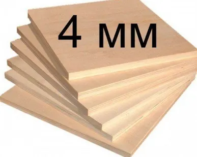 фото Фанера мебельная ФК, сорт 2/4, 1,52 x 1,52, 4мм