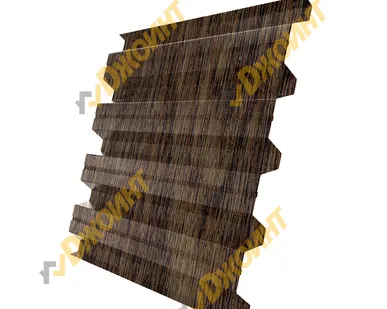 фото Профнастил Н-60 0,5 Printech Real Print Cacao Wood (Какао дерево)