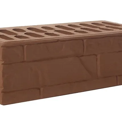 Фото №0 Кирпич лицевой керамический Шоколад «Ломаный камень» пустотелый одинарный