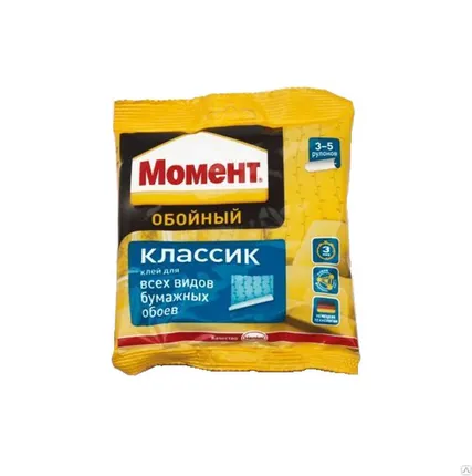 Фото №0 Клей Момент Классик д/бум.обоев 100гр. 3-5рул.