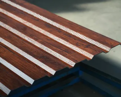 фото Профлист С-10 под дерево / античный дуб / 0.45 мм. - Античный дуб - Глянцевая - с ЛКП - Первый - С-10 - Индивидуальные - Розница