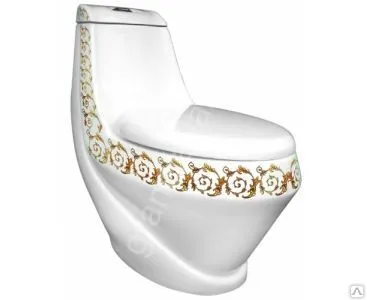фото Унитаз - монолит (моноблок) Eva Gold decor