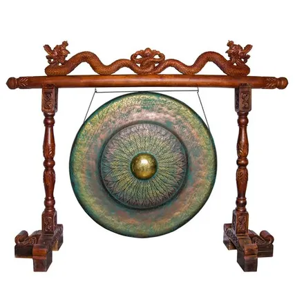 Фото №0 Гонг Тонкган Акар (Пагода Ява), диаметр 1м, глубина 32см, основание 245*52*166см, ручная работа, Индонезия CC-GONG/TA