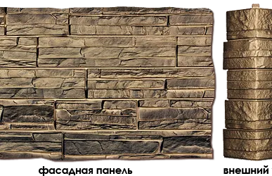 фото Цокольные панели T-SIDING фактура Альпийская скала