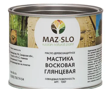 фото Мастика восковая глянцевая «MAZ-SLO»
