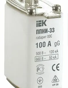 фото Предохранитель ППНИ-33 100А габ. 00С DPP11-100
