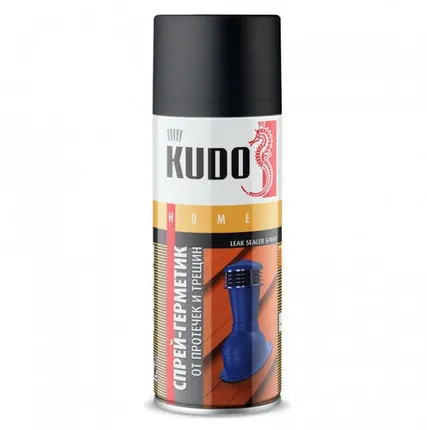 Фото №0 Герметик аэрозольный KUDO KU-Н302 черный 520 мл.