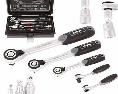 фото НАБОР ТРЕЩОТОК 1/4'' 3/8"+1/2" 8ПР