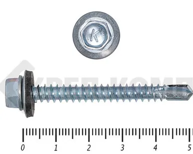 фото Саморез кровельный 5,5*51 цинк,металл