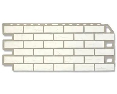 фото Фасадная панель (АП) "КИРПИЧ" Белый 1140*480 мм (раб.размер 1010*450)