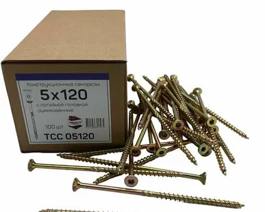 фото Конструкционные саморезы TCC 5х120 потайные (100 шт) Trusty TCC05120